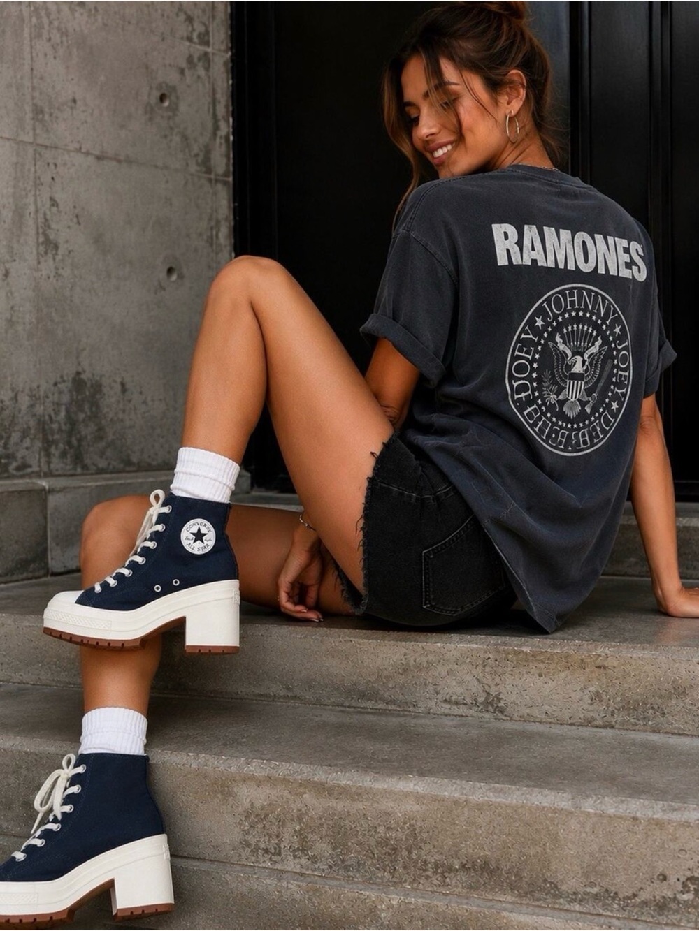 Converse Chuck 70 De Luxe Heel Platform 'Obsidian' - A07565C Size 6.5